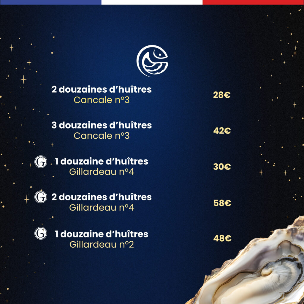 huîtres de l'iode poissonnerie
