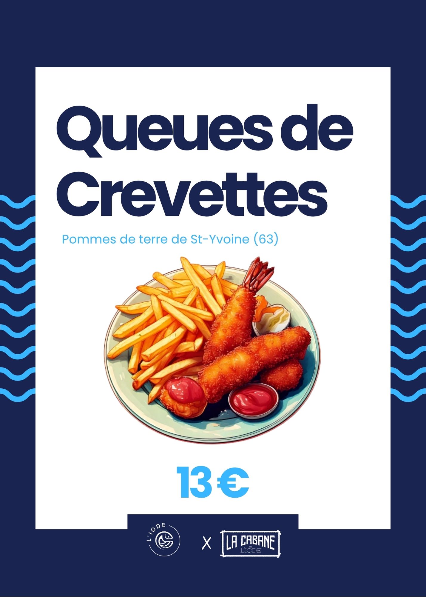 queues de crevettes