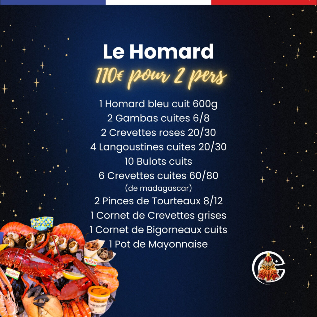 Plateau de fruits de mer Homard