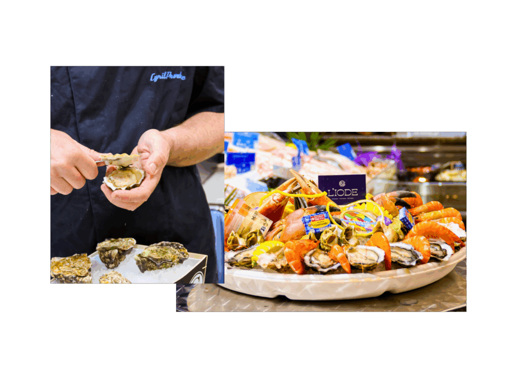 plateaux de fruits de mer l'iode poissonnerie